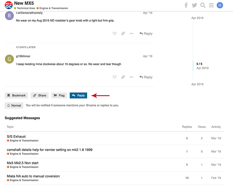 How to reply to a topic